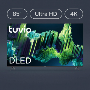 85” Телевизор Tuvio 4К ULTRA HD DLED Frameless на платформе Android, TD85UFBSV5, черный