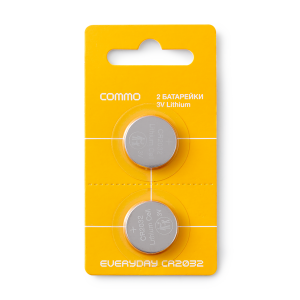 ��������� �������� COMMO Everyday Batteries, CR2032, 2 ����� � �������� 
