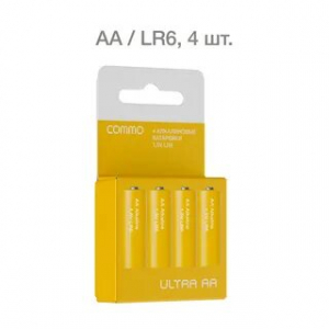 ��������� ����������� ����������� COMMO Ultra Batteries, LR6-��, 4 ����� � �������� 