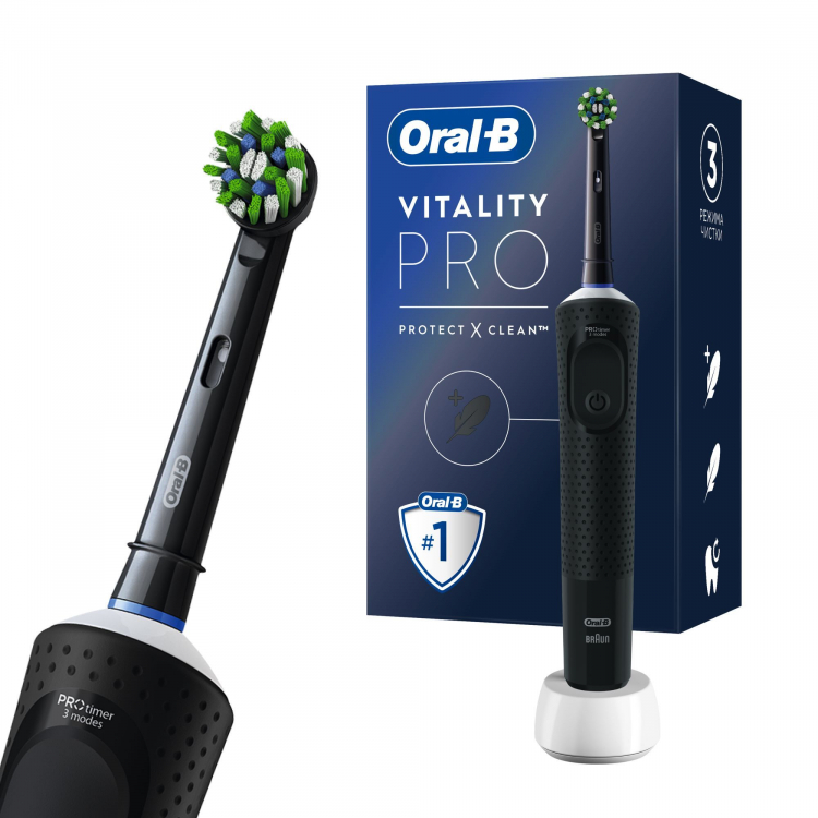 ������������� ������ ����� Oral-B Vitality Pro ��� �������� ������, ׸����, 1 ��, ������������ 